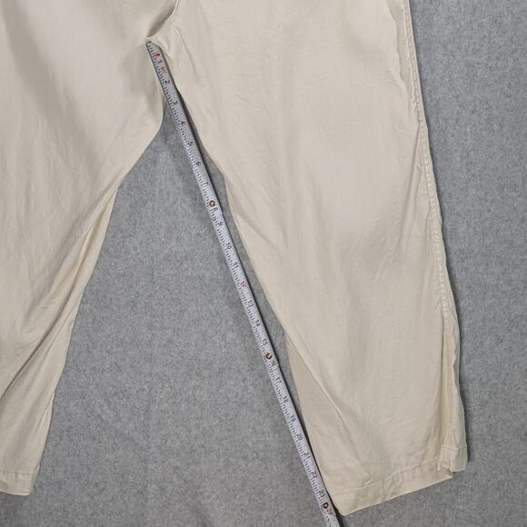 Soft Surroundings Cream Baggy Linen Blend Straight Leg Pockets Drawstring  Sz 12 - Picture 13 of 14